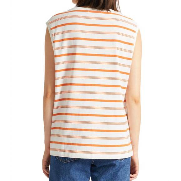 NEW WOOD WOOD lydia stripe top in dusty orange - Picture 2 of 4